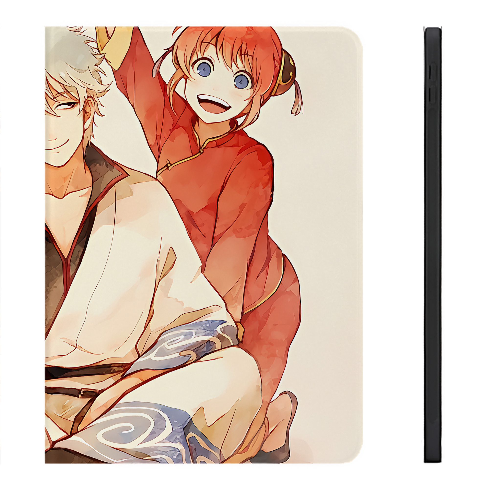 （画像用） ぎんたま 坂田銀時（さかたぎんとき） 神楽 志村新八（しむら しんぱち） GINTAMA Sakata Gintoki Kagura Shimura Shinpachi IPadケース ペンホルダー付き ブックスタイルデザイン